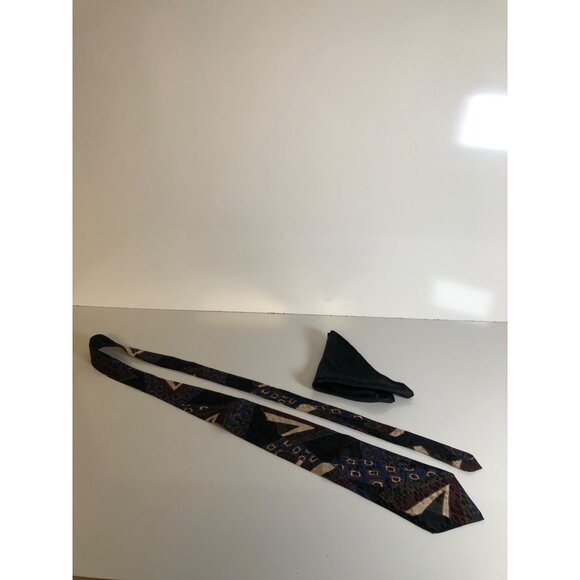 Oscar De La Renta Couture Collection Silk Tie Geometric Mens Necktie Office Gift - Picture 8 of 8